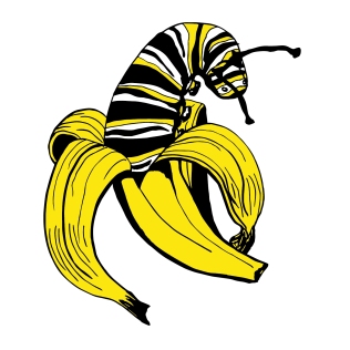 caterpillar banana